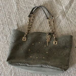 Jessica Simpson shoulder/tote handbag olive green